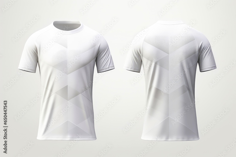 Mockup sports football team uniforms white shirt