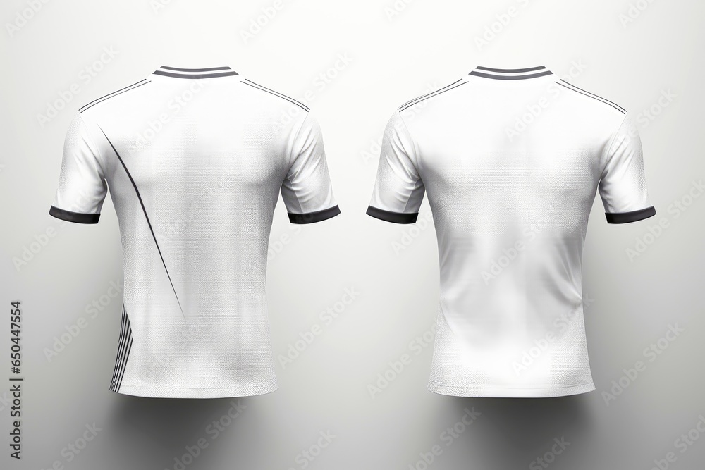 Mockup sports football team uniforms white shirt - obrazy, fototapety, plakaty 
