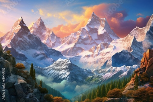 Nature's Kaleidoscope: Hyper-Realistic 8K Mountain Majesty 