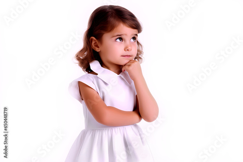 little girl thinking