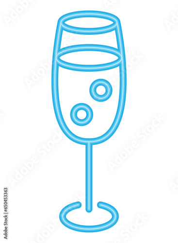 neon cocktail blue