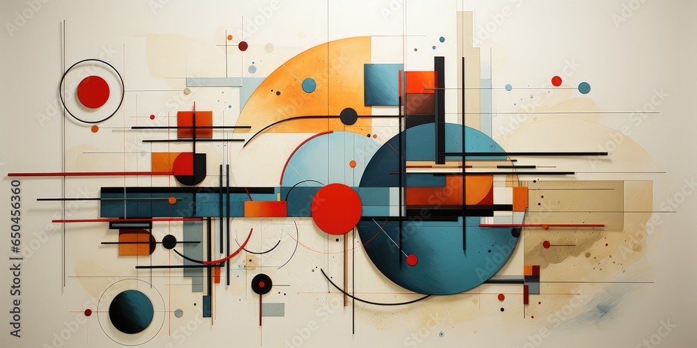 Obraz premium abstract background with geometric shapes, generative AI