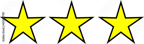 Star icon. Vector yellow isolated