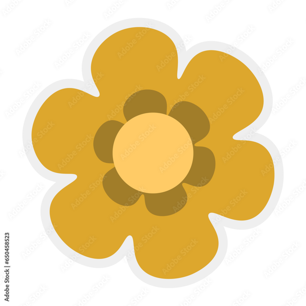 Flower Cartoon Sticker Flower Cartoon Sticker