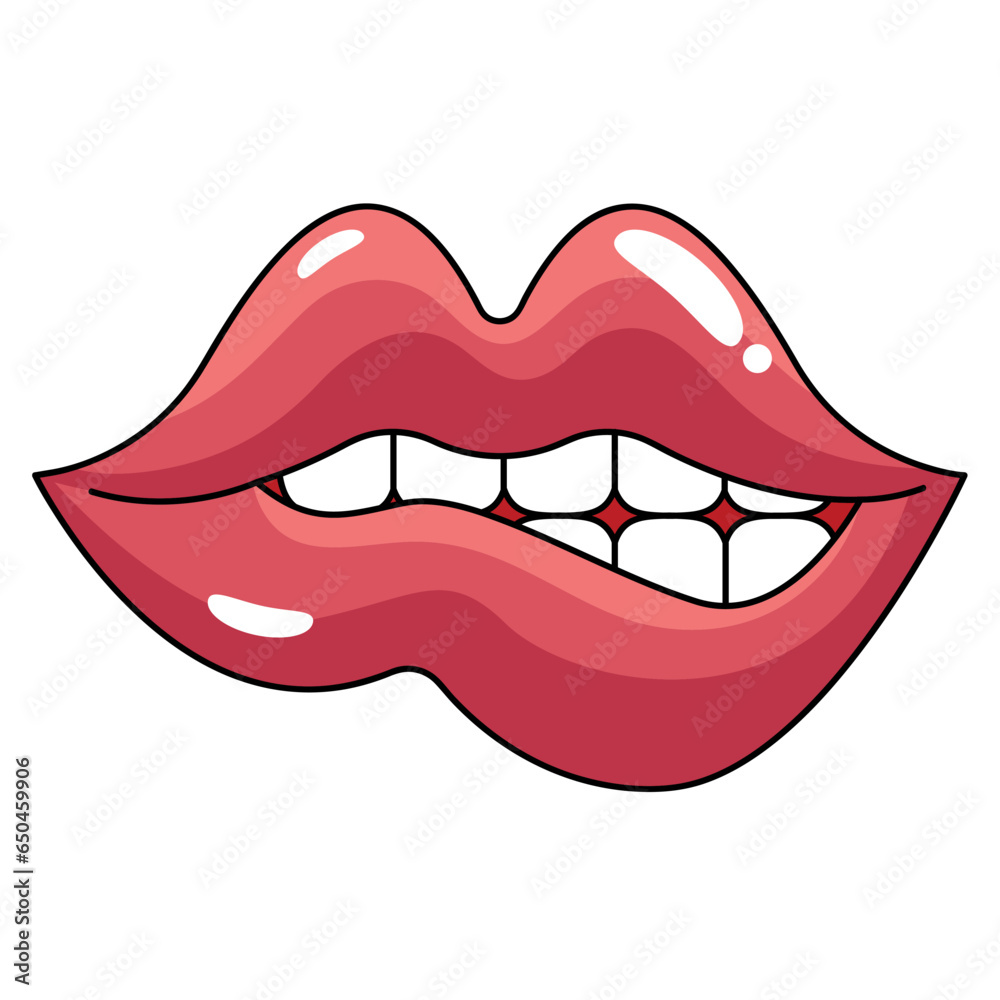 mouth pop art cute