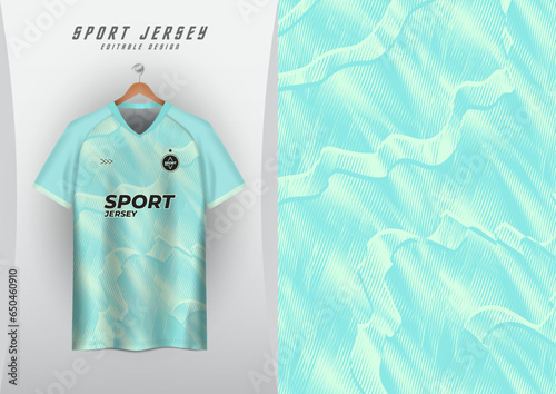 Backgrounds for sports jersey, soccer jerseys, running jerseys, racing jerseys, wave overlay pattern, mint green