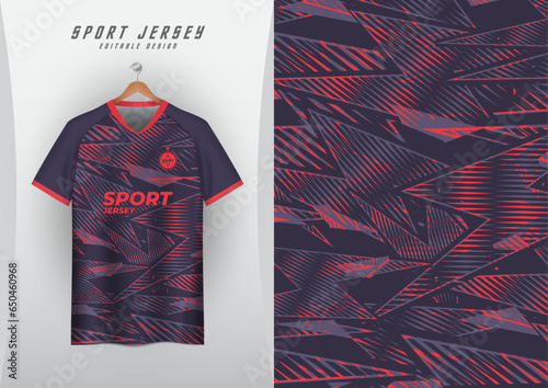 Backgrounds for sports jersey, soccer jerseys, running jerseys, racing jerseys, zigzag lines dark gray and red