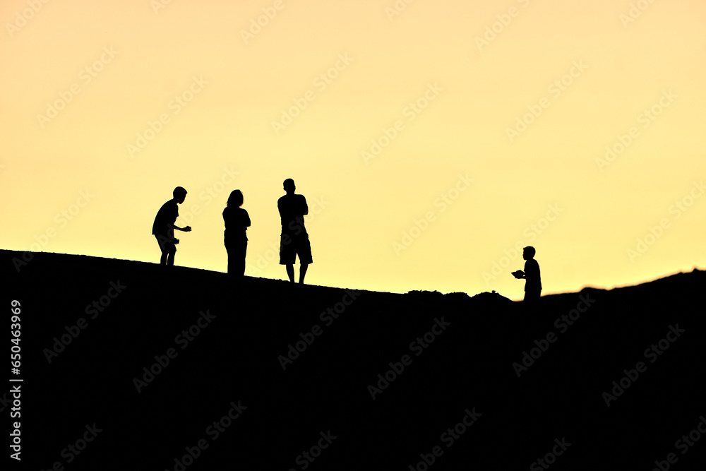 Hilltop Harmony: Family Silhouettes