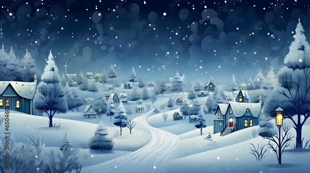 Christmas background with christmas village Christmas background with christmas village