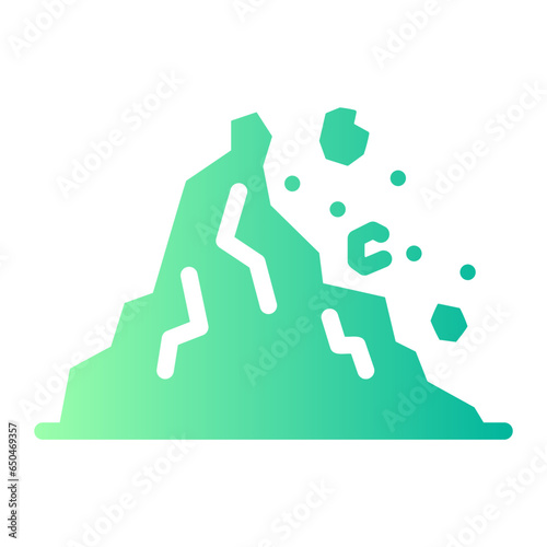 mine pollution Gradient icon