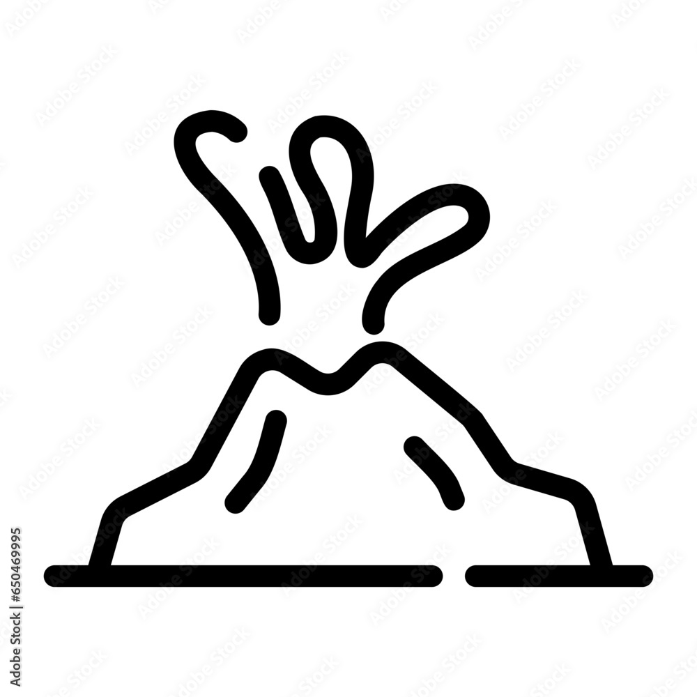 Obraz premium erupting volcano Line Icon