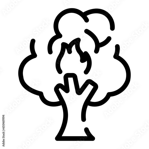 forest fires Line Icon