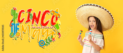 Funny Mexican girl with mar...