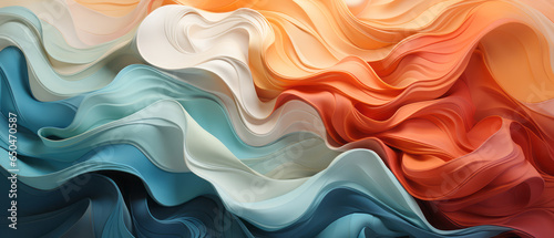 Digital abstract background with multi-colored waves. 