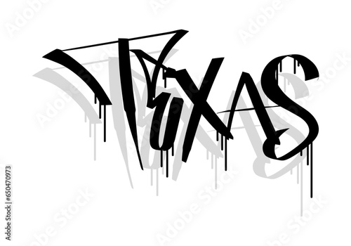 TEXAS country graffiti tag style