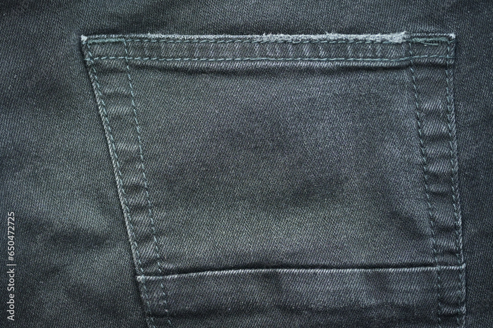 black denim clothing texture background, textile of pants fashion - obrazy, fototapety, plakaty 