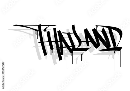 THAILAND country graffiti tag style