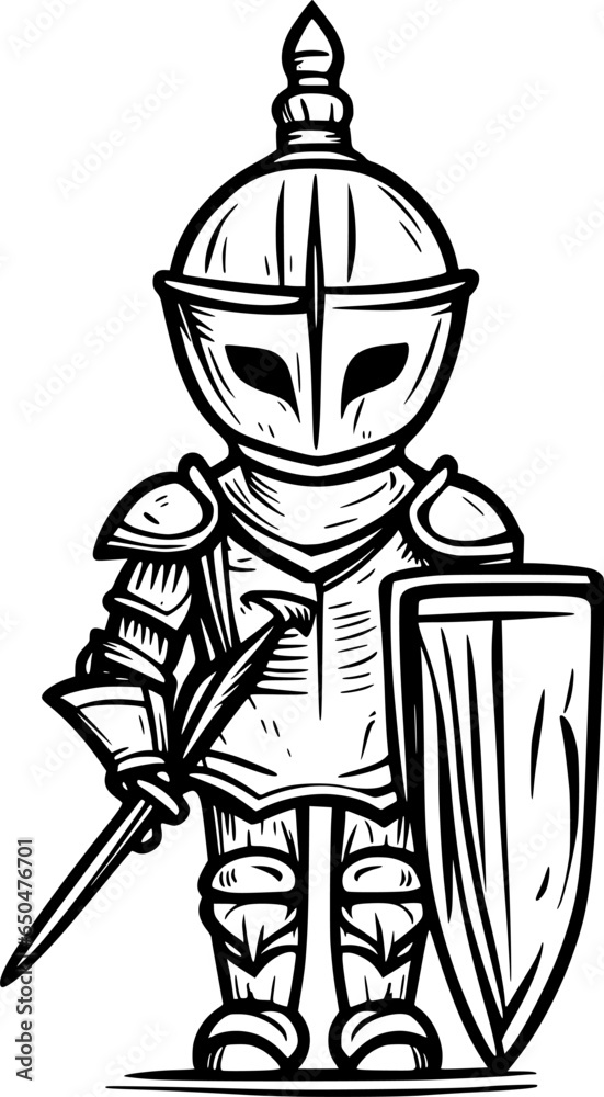 Fototapeta premium warrior cartoon
