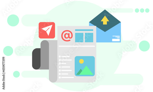 illustration of electronic media with pictures