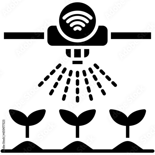 Irrigation Icon. Automatic Water System Symbol Stock Illustration. Vector Solid Icons For UI Web Design And Presentation