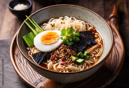 delicious bowl of ramen, but replace the noodles with strands of licorice.