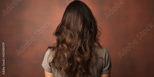 From the back of an Asian woman's hair
