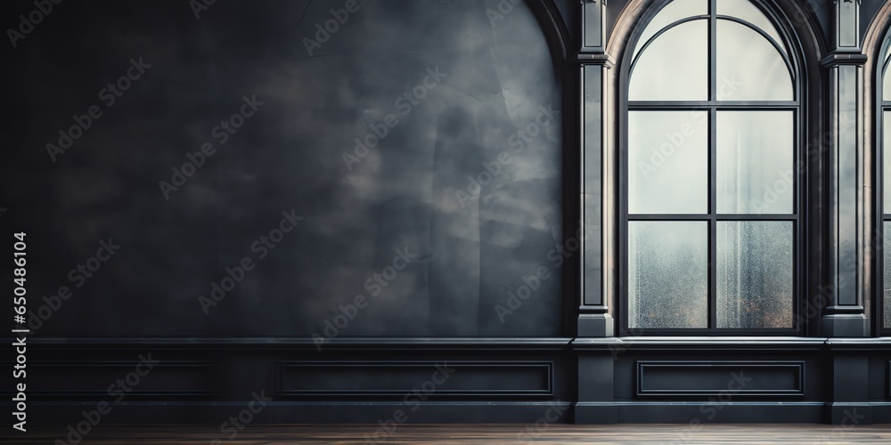 Dark atmosphere window with copy space background - obrazy, fototapety, plakaty 