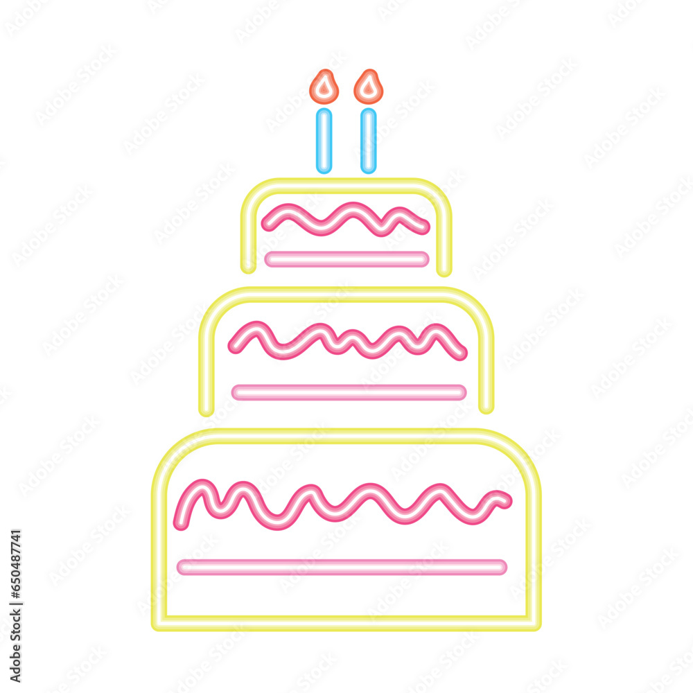 birthday party neon cake design birthday party neon cake design