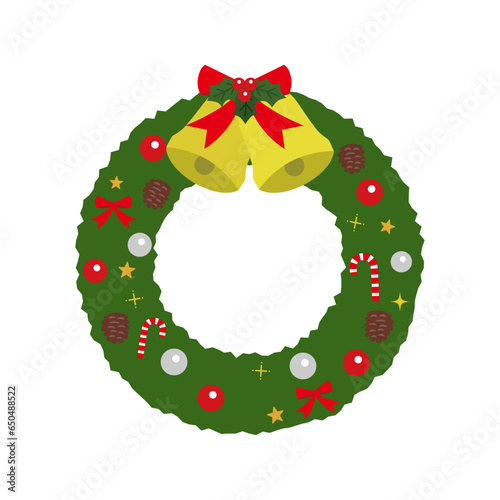 クリスマスリースのイラスト