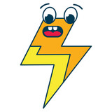 weather cartoon character thunderbolt