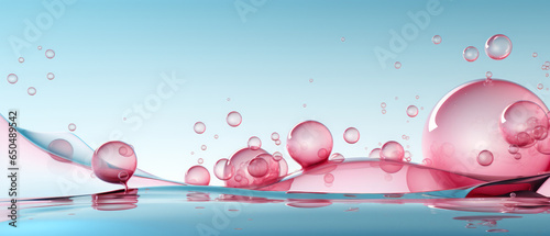 Digital abstract bubble colorful background. Futuristic technology style.
