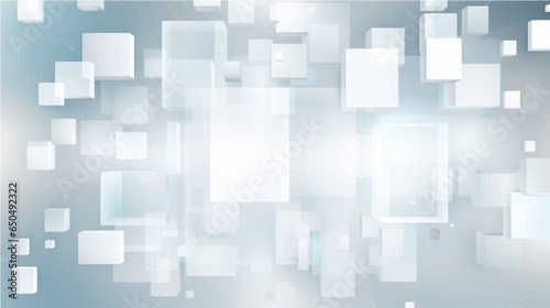Abstract white square shape with futuristic concept, vector background