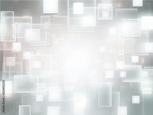 Abstract white square shape with futuristic concept, vector background