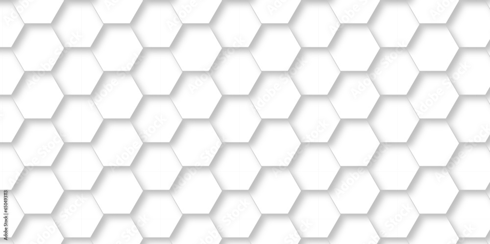 Background with hexagons white Hexagonal Background. Luxury White Pattern. Vector Illustration. 3D Futuristic abstract honeycomb mosaic white background. geometric mesh cell texture. Background with hexagons white Hexagonal Background. Luxury White Pattern. Vector Illustration. 3D Futuristic abstract honeycomb mosaic white background. geometric mesh cell texture.