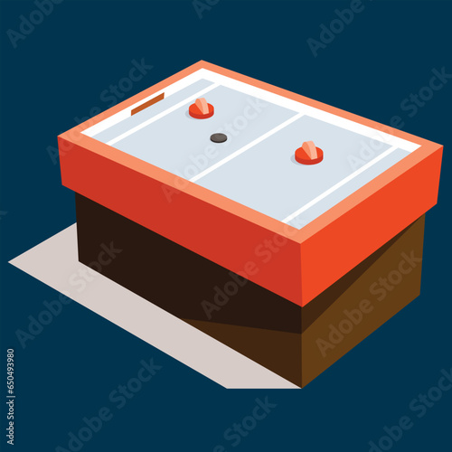 air hockey table isometric vector illustration 3Dvector pro illustration