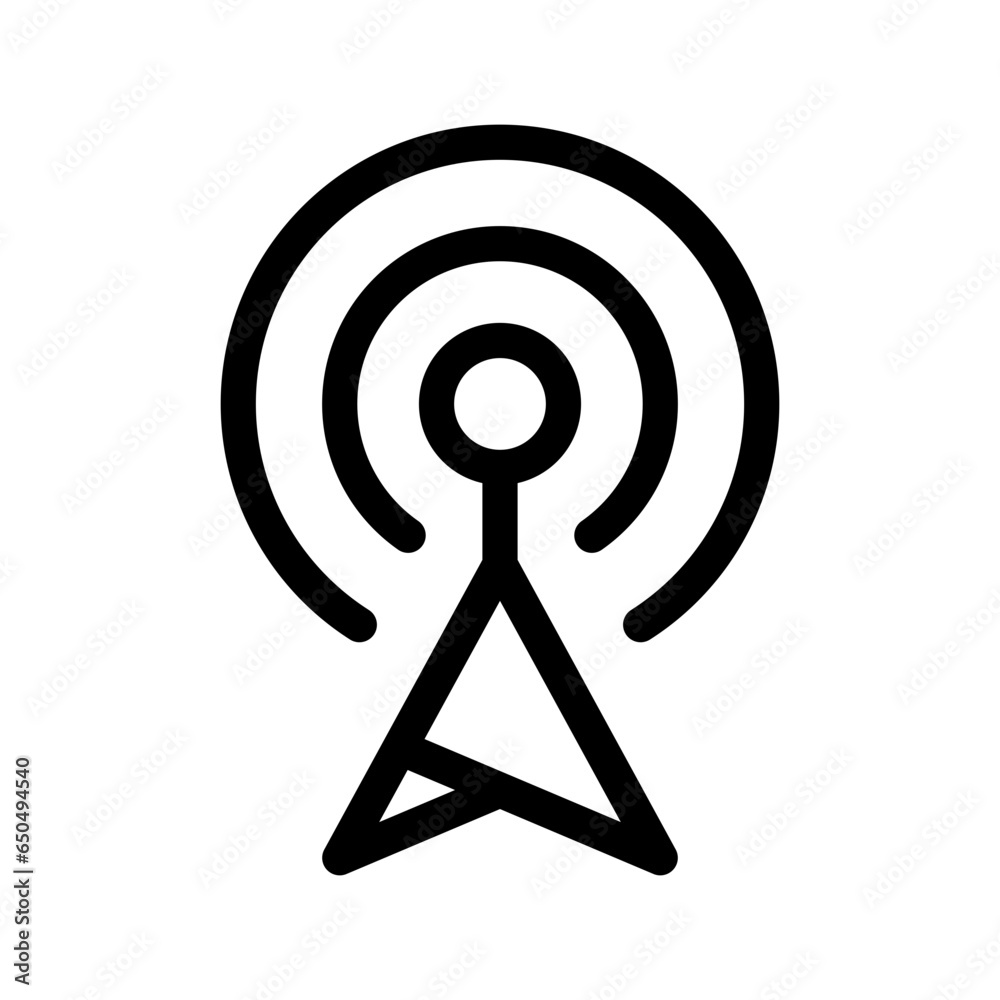 Broadcast Tower Icon Vector Symbol Design Illustration Broadcast Tower Icon Vector Symbol Design Illustration