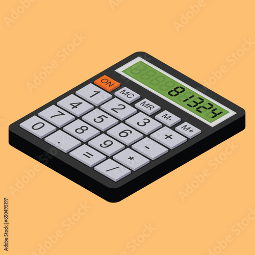 isometric 3d calculator isometric vector illustration 3Dvector pro illustration photo