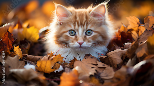 Foto A curious cat picture, a beautiful pet animal background image