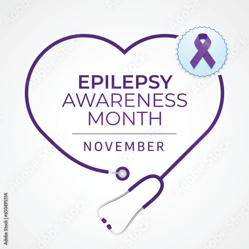 Flyers promoting National Epilepsy Awareness Month or associated events may be created using vector pictures regarding the month. design of a flyer, a celebration.