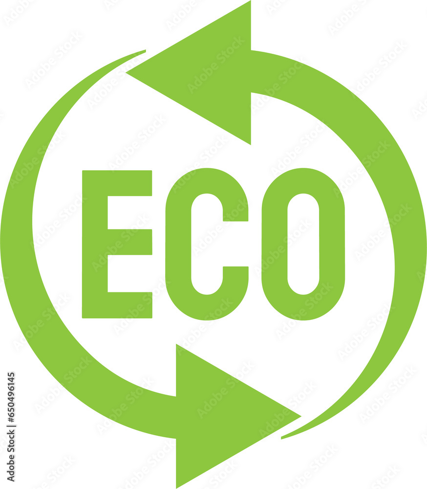The eco icon element for environment or ecologically concept The eco icon element for environment or ecologically concept