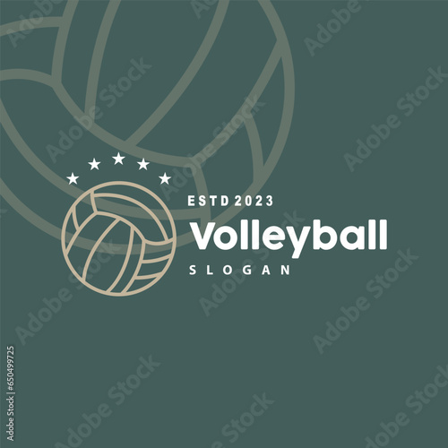 Volleyball Logo  Sport Simple Design  Illustration Template Vector