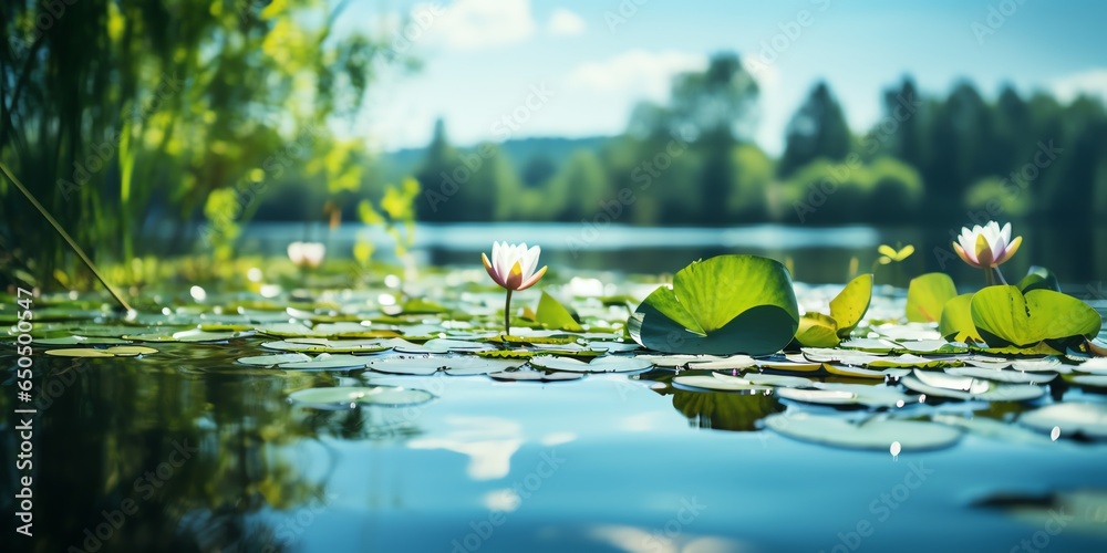 Fotografie Lotus on the lake surface