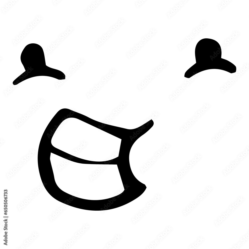 Digital png illustration of angry face on transparent background Stock ...