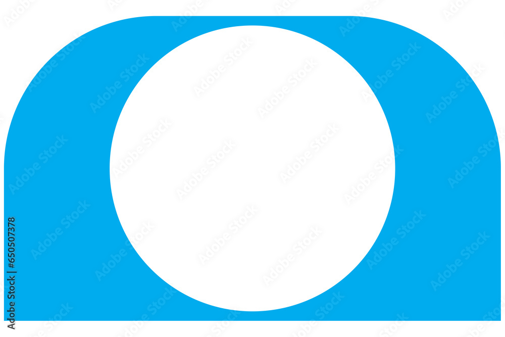 Digital png illustration of circle with copy space on blue and on transparent background