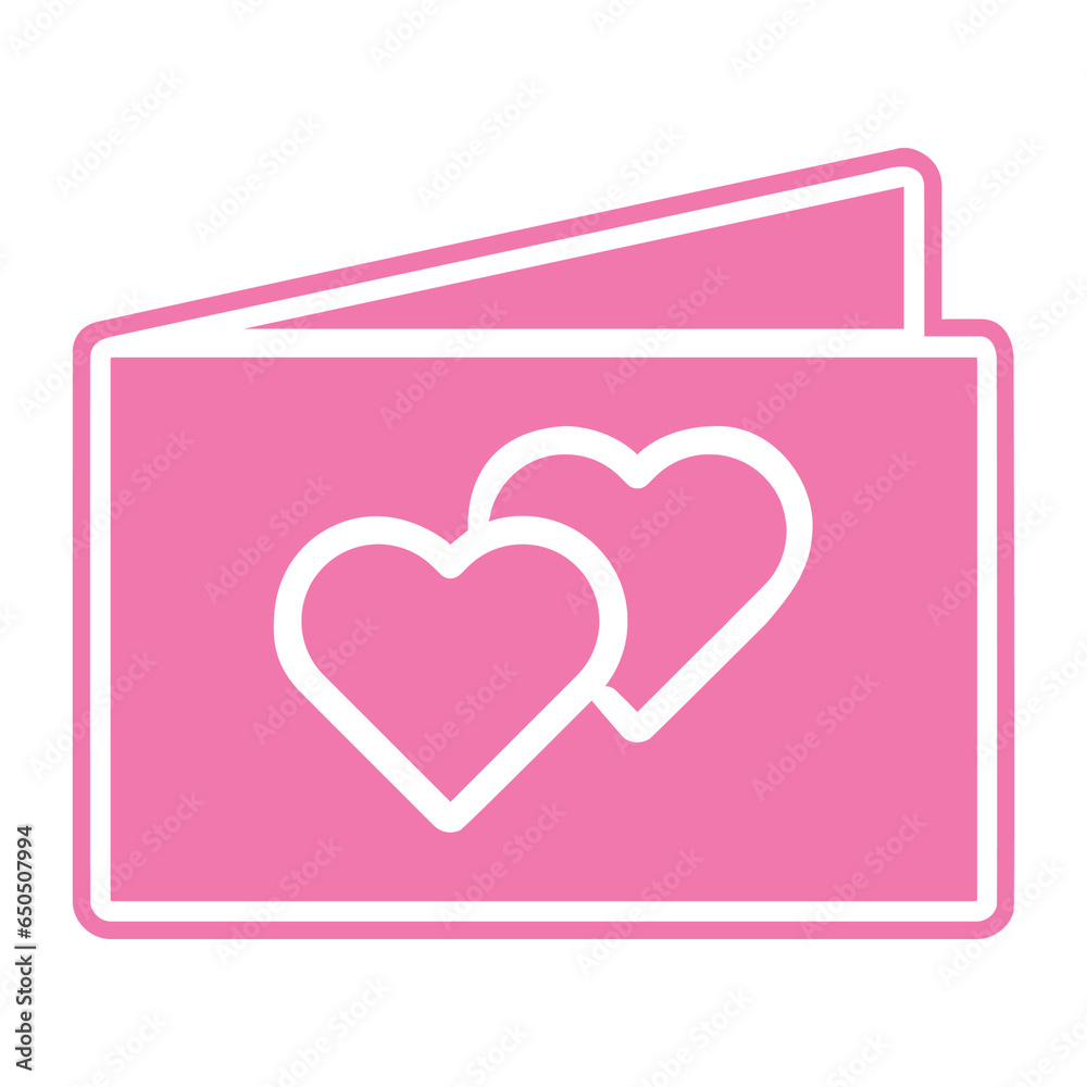 Digital png illustration of ltwo hearts on pink card on transparent background Digital png illustration of ltwo hearts on pink card on transparent background