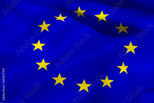 Digital png illustration of flag of eu on transparent background