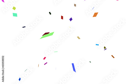 Digital png illustration of colourful floating confetti on transparent background