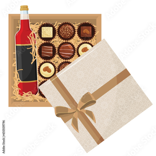 Chocolates and Bottle Syrup Box Hampers | Eid Al-Fitr Hampers