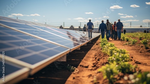 community maintaining its solar panels that provide energy to the entire town, Mexico Latin America