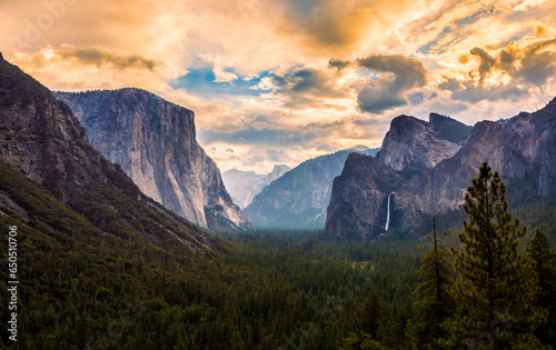 Dramatic Morning Clouds over Yosemite Valley, Yosemite National Park, California